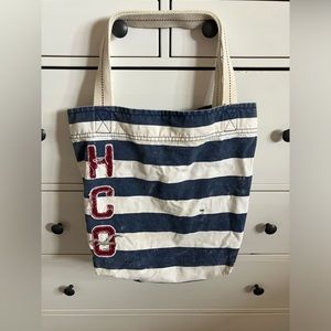 Hollister Striped Tote Bag